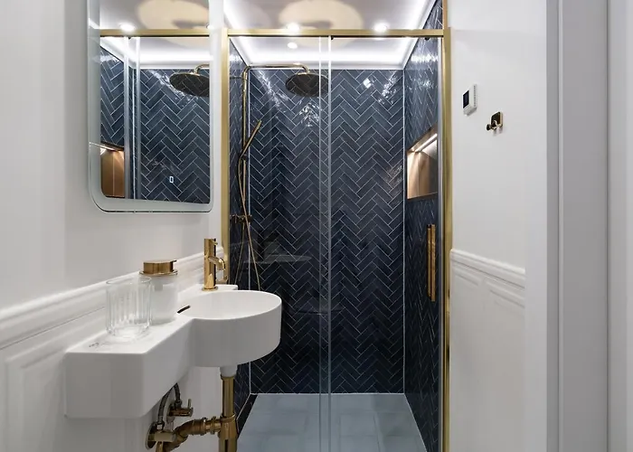 Sanhaus Apartments - Apartament Santorini - Dwie Sypialnie, Dwie Lazienki, Klimatyzacja * Sopot